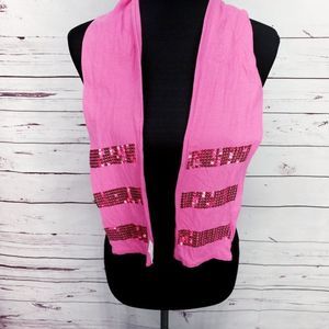 Toby N.Y.C. PINK sequin‎ Knit girls scarf wrap
